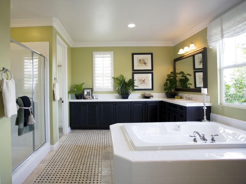 Spacious Bathroom with Custom Storage